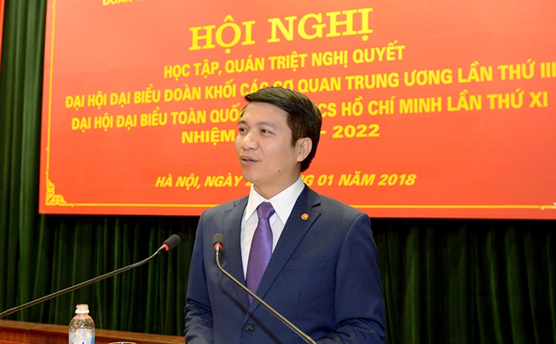 Đồng chí Nguyễn Ngọc Lương phổ biến, quán triệt Nghị quyết Đại hội Đại biểu toàn quốc Đoàn TNCS Hồ Chí Minh lần thứ XI