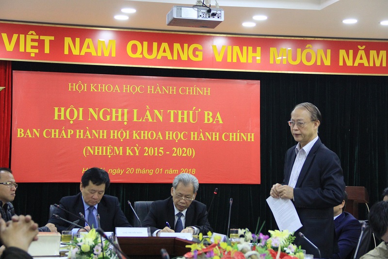 Ông Phạm Văn Tân – Phó Chủ tịch kiêm Tổng Thư ký Liên hiệp các Hội khoa học và kỹ thuật Việt Nam phát biểu tại Hội nghị