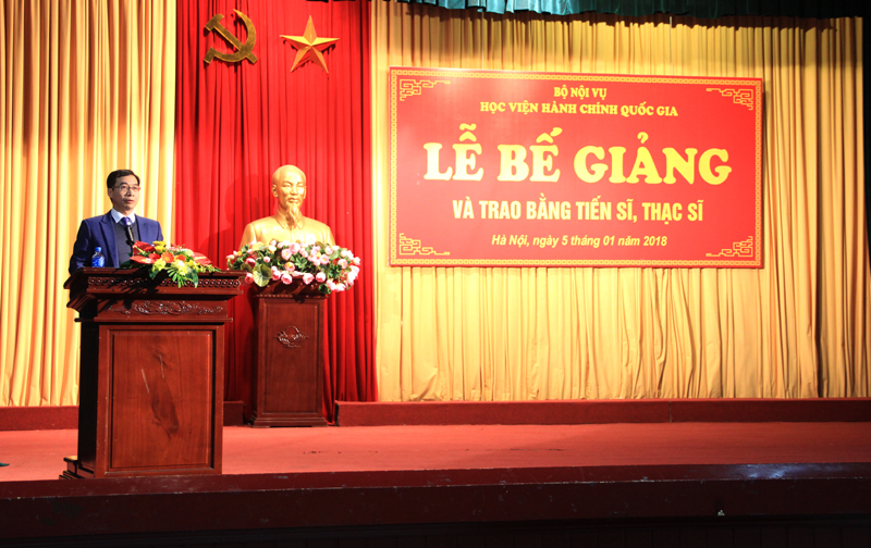 PGS.TS. Lương Thanh Cường – Phó Giám đốc Học viện phát biểu tại buổi lễ