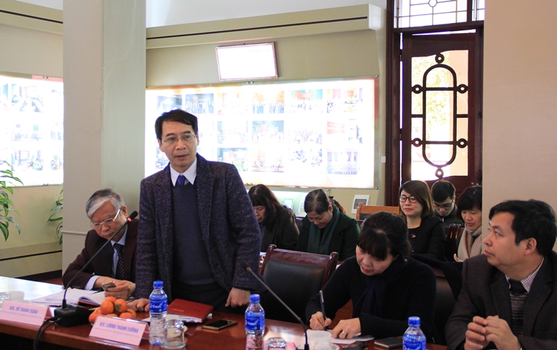  PGS.TS. Lương Thanh Cường – Phó Giám đốc Học viện phát biểu ý kiến tại Hội nghị