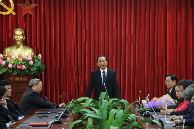 Đồng chí Nguyễn Bá Chiến phát biểu tại buổi lễ