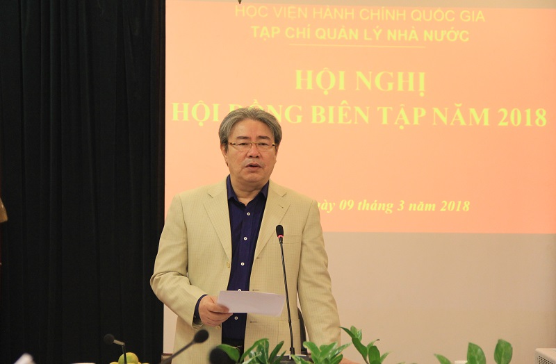 TS. Đặng Xuân Hoan – Giám đốc Học viện, Chủ tịch HĐBT phát biểu khai mạc Hội nghị