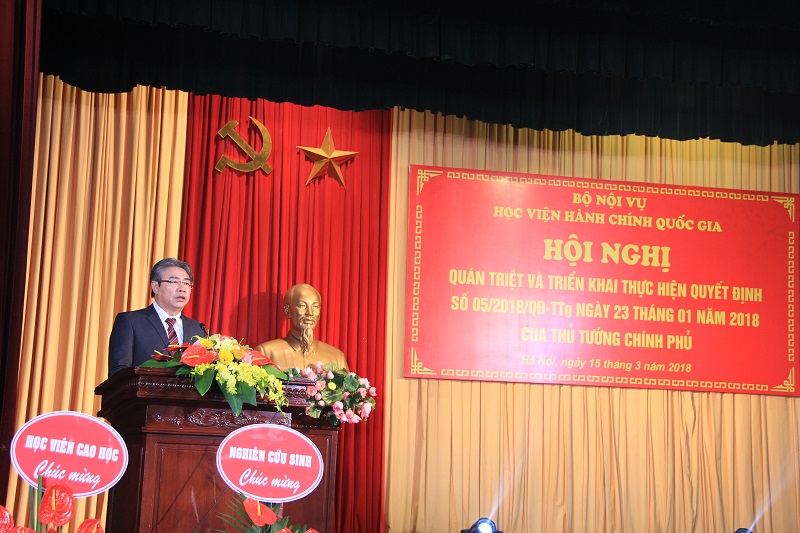 TS. Đặng Xuân Hoan – Bí thư Đảng ủy, Giám đốc Học viện phát biểu khai mạc Hội nghị