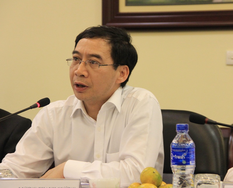  PGS. TS. Lương Thanh Cường, Phó Giám đốc Học viện phát biểu tại buổi làm việc