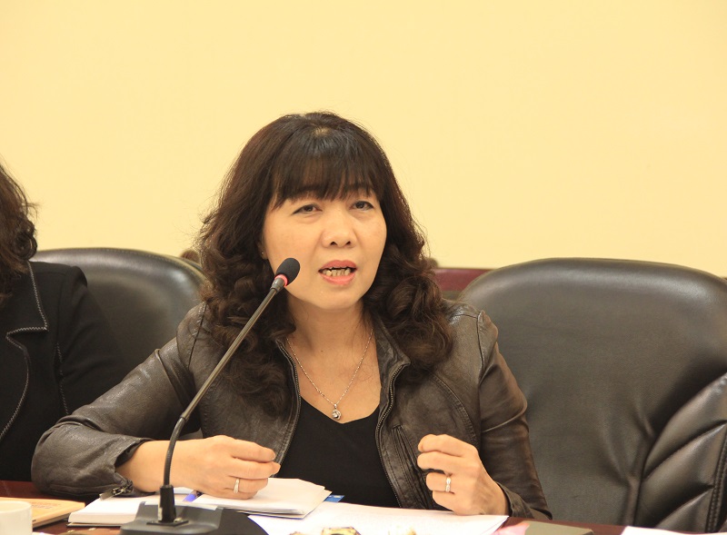PGS.TS. Lê Thị Vân Hạnh – nguyên Phó Giám đốc Học viện nêu quan điểm tại Hội nghị