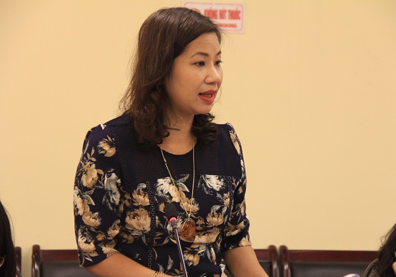 PGS.TS. Nguyễn Thị Thu Vân – Trưởng Khoa Văn bản và Công nghệ Hành chính phát biểu tại Hội nghị