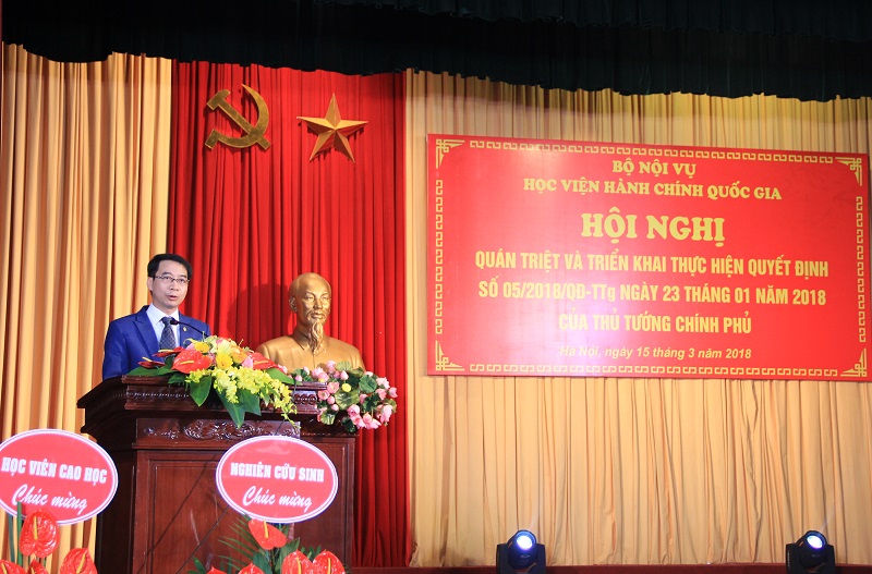  PGS.TS. Lương Thanh Cường – Phó Giám đốc Học viện phát biểu ghi nhận các ý kiến góp ý tại Hội nghị