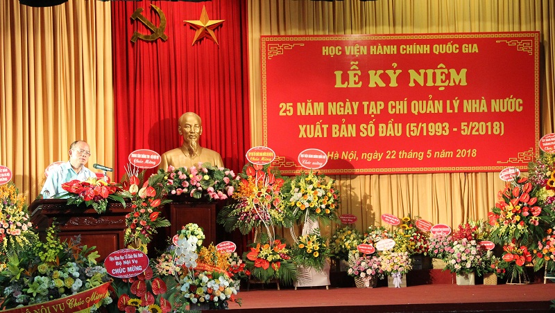 PGS. TSKH. Trần Nguyễn Tuyên - Thư ký Tiểu ban Quốc phòng – An ninh – Đối ngoại, Hội đồng Lý luận Trung ương phát biểu tại buổi Lễ