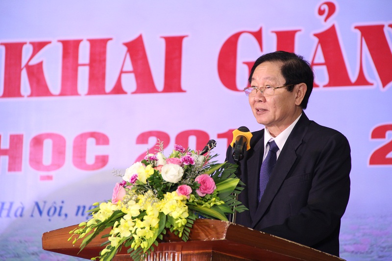 Bộ trưởng Bộ Nội vụ Lê Vĩnh Tân phát biểu tại Lễ khai giảng