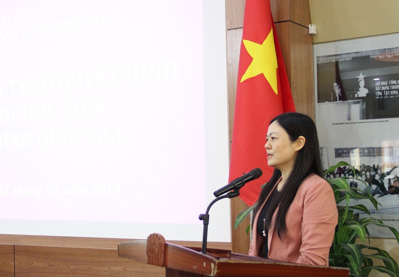 TS. Lê Anh Xuân phát biểu tại buổi Lễ
