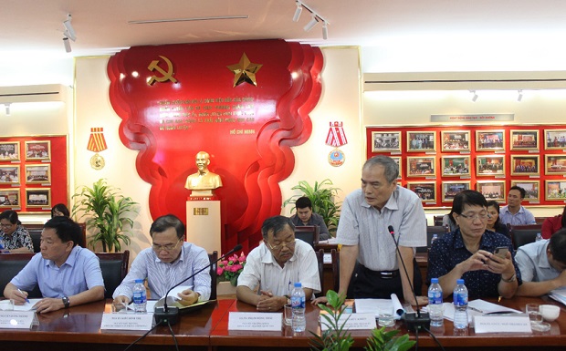 GS.TS. Nguyễn Hữu Khiển – Nguyên Phó Giám đốc phụ trách Học viện phát biểu ý kiến tại Hội thảo