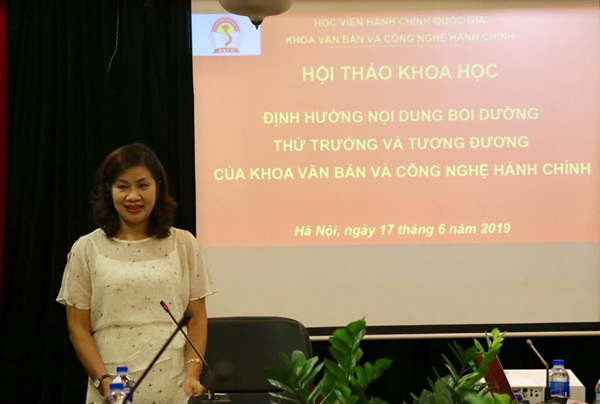 PGS.TS. Nguyễn Thị Thu Vân, Trưởng Khoa Văn bản và Công nghệ hành chính