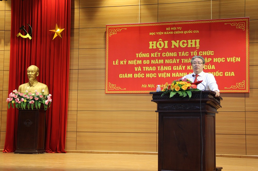 TS. Đặng Xuân Hoan – Giám đốc Học viện phát biểu tại Hội nghị 