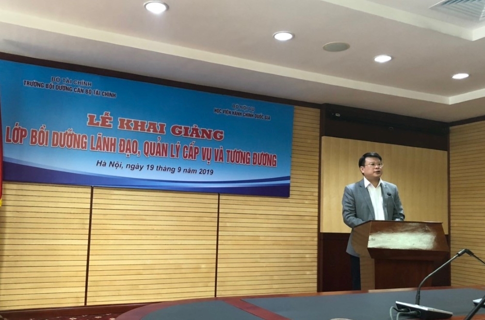 TS. Bùi Huy Tùng - Chánh Văn phòng, Phụ trách điều hành Ban Quan lý bồi dưỡng phát biểu khai giảng khóa học