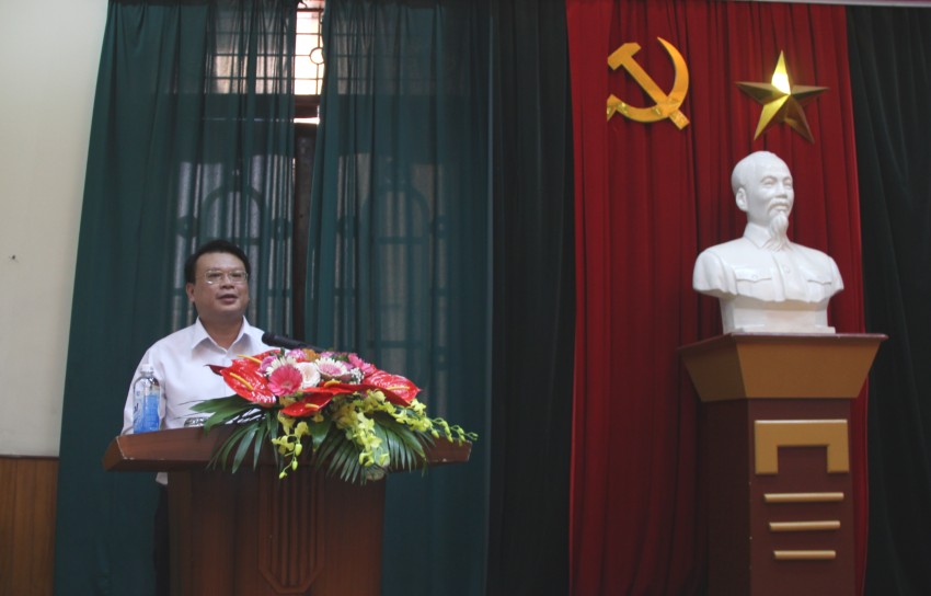 TS. Bùi Huy Tùng – Chánh Văn phòng Học viện, Phụ trách điều hành Ban Quản lý bồi dưỡng  phát biểu ttại buổi lễ