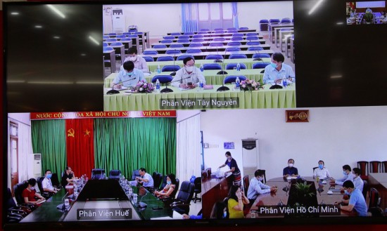 Hình ảnh trực tuyến của các Phân viện trong buổi họp giao ban