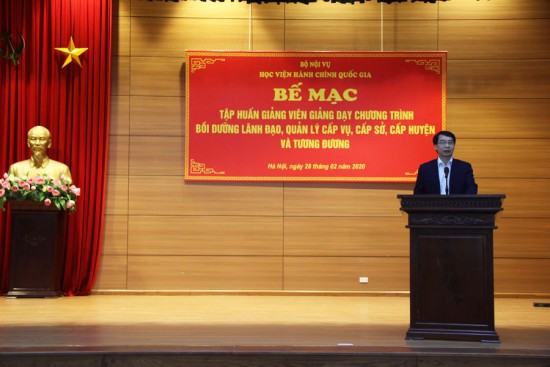 PGS. TS. Lương Thanh Cường phát biểu tại Lễ bế mạc 