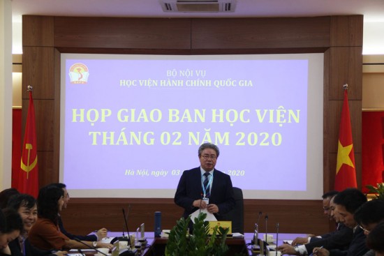 TS. Đặng Xuân Hoan – Giám đốc Học viện kết luận tại buổi họp