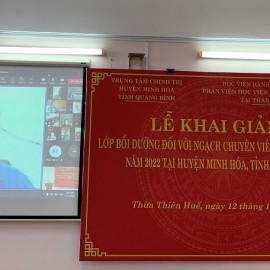 Đ/c Đinh Văn Bình – Đại diện cho các học viên phát biểu tại Lễ khai giảng