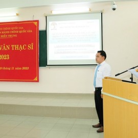 ThS. Nguyễn Thị Út Phượng, Đại diện Cơ sở đào tạo công bố Quyết định thành lập Hội đồng đánh giá luận văn của các học viên