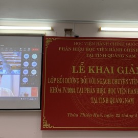 Đồng chí Trần Anh Tuấn, đại diện cho các học viên của Lớp phát biểu tại Lễ Khai giảng