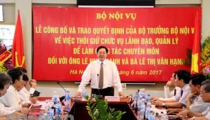 Bộ trưởng Lê Vĩnh Tân phát biểu tại buổi Lễ
