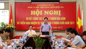 Đồng chí Lê Như Thanh – Bí thư Đảng ủy Học viện phát biểu kết luận