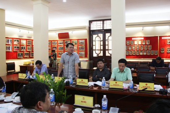 Đồng chí Nguyễn Xuân Đạt, Phó Chánh Thanh tra, Bộ Nội vụ phát biểu góp ý dự thảo Đề án.