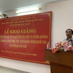 Khai giảng lớp Bồi dưỡng đối với ngạch chuyên viên và tương đương  khóa IV/2024 tại Phân hiệu Học viện Hành chính Quốc gia  tại tỉnh Quảng Nam