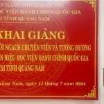 Khai giảng lớp Bồi dưỡng đối với ngạch chuyên viên và tương đương khóa VI/2024 tại Phân hiệu Học viện Hành chính Quốc gia tại tỉnh Quảng Nam