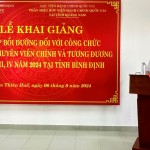 Lễ Khai giảng 02 Lớp Bồi dưỡng đối với ngạch chuyên viên chính và tương đương khóa III, IV/2024 tại tỉnh Bình Định